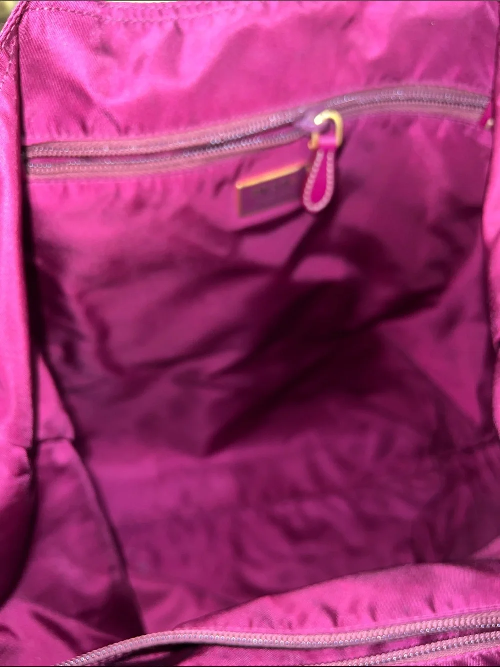 Prada Tessuto Robot Doll Tote in Barolo / Burgundy with long strap
